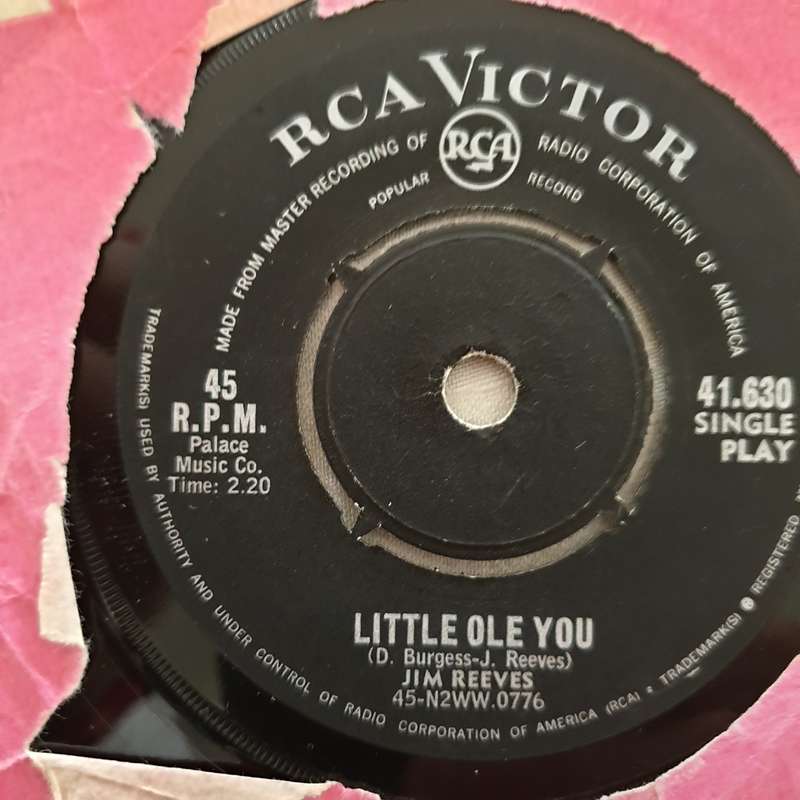 Jim Reeves  Guilty - Vinyl 7" Record - Very-Good- Quality (VG-)