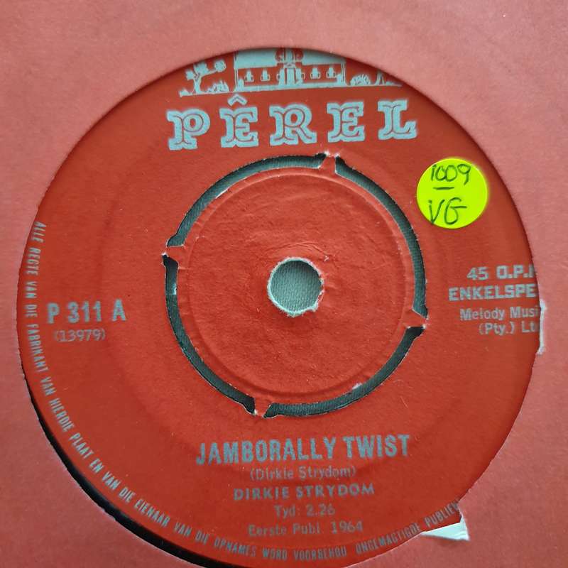 Dirkie Strydom  Pat Se Boogie/Jamborally Twist - Vinyl 7" Record - Very-Good- Quality (VG-)