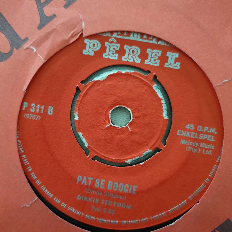 Dirkie Strydom  Pat Se Boogie/Jamborally Twist - Vinyl 7" Record - Very-Good- Quality (VG-)