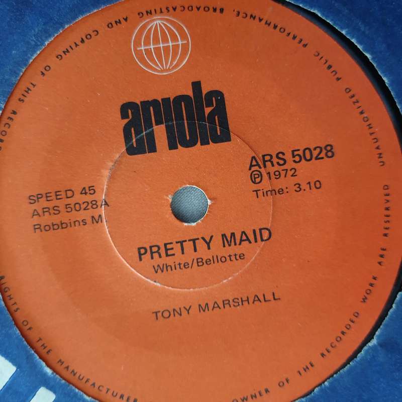 Tony Marshall  Pretty Maid - Vinyl 7" Record - Opened  - Very-Good Quality (VG)