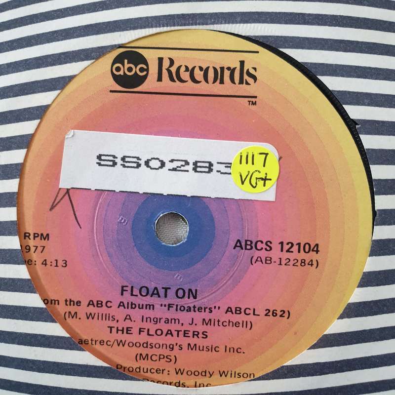 The Floaters  Float On - Vinyl 7" Record - Very-Good+ Quality (VG+)