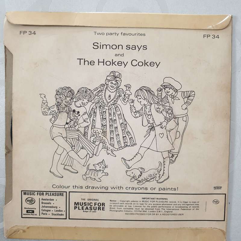 Simon Says and the Hokey Cokey - Vinyl 7" Record - Opened  - Good+ Quality (G+)