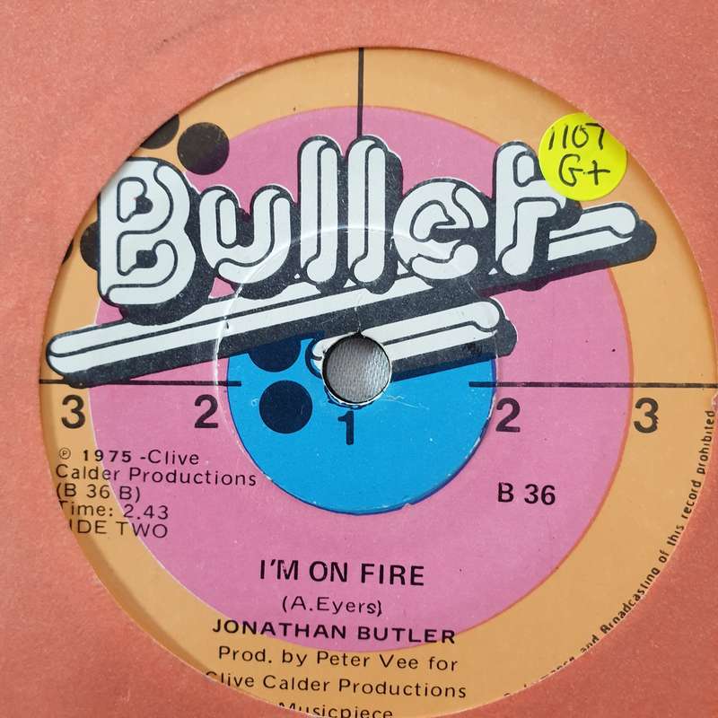 Jonathan Butler - I'm on Fire - Vinyl 7" Record - Opened  - Good+ Quality (G+)