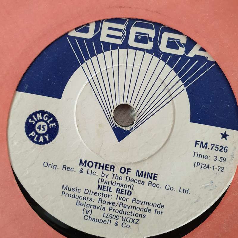 Neil Reid  Mother Of Mine - Vinyl 7" Record - Opened  - Good+ Quality (G+)