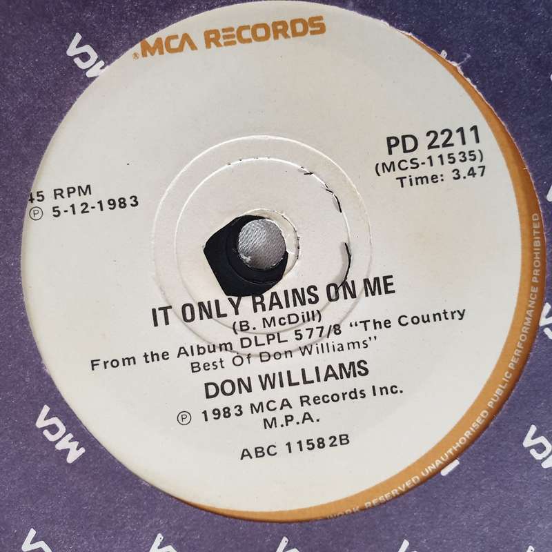 Don Williams  I Would Like To See You Again - Vinyl 7" Record - Opened  - Very-Good Quality...