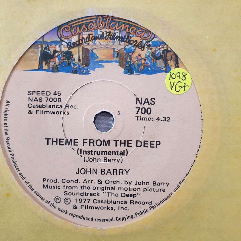 Donna Summer / John Barry  Down Deep Inside (Theme From The Deep) - Vinyl 7" Record - Very-...