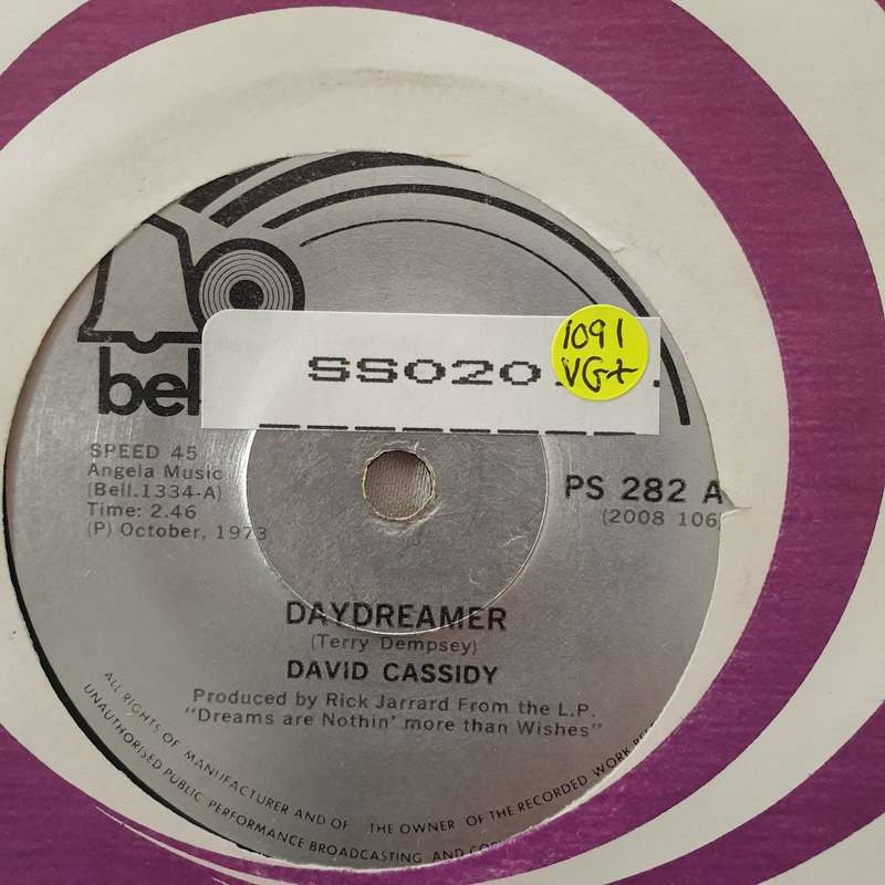 David Cassidy  Daydreamer / The Puppy Song - Vinyl 7" Record - Very-Good+ Quality (VG+)