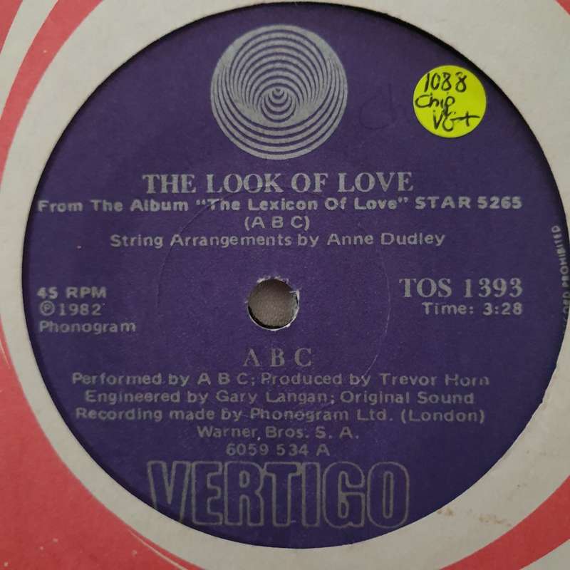 ABC  The Look Of Love - Vinyl 7" Record - Very-Good+ Quality (VG+)
