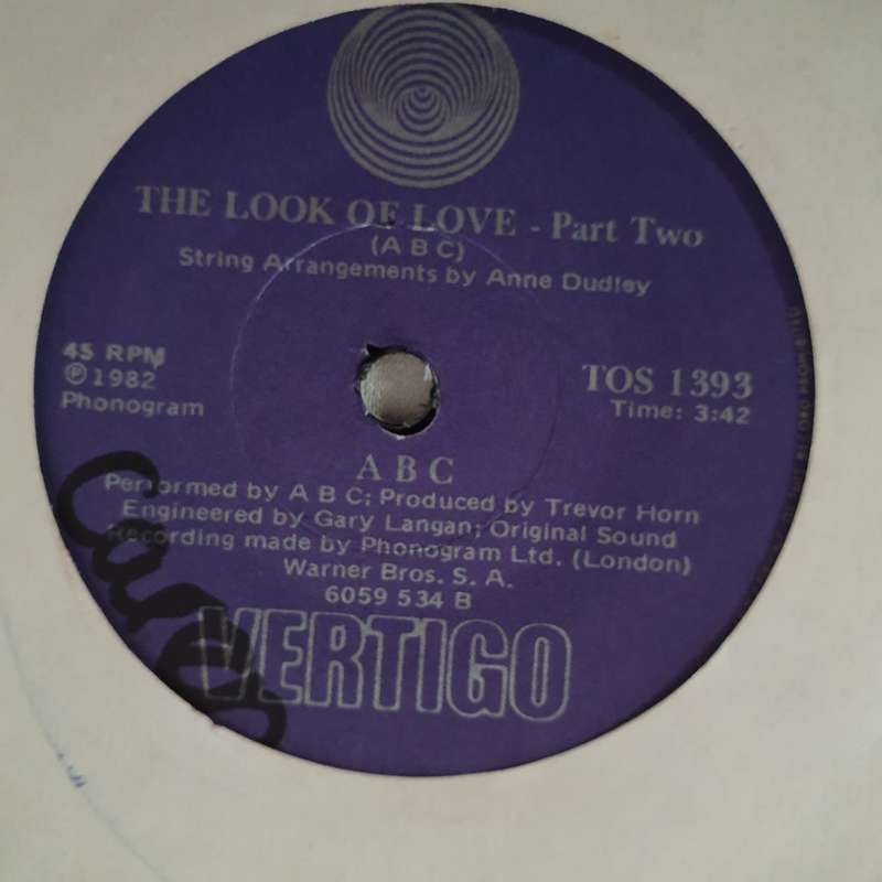 ABC  The Look Of Love - Vinyl 7" Record - Very-Good+ Quality (VG+)