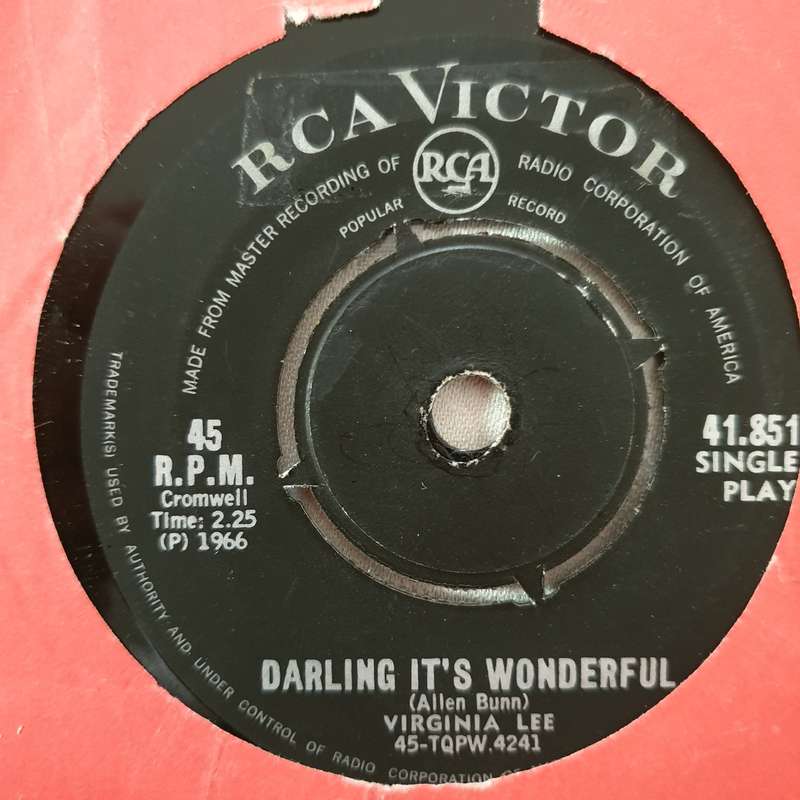 Virginia Lee  When the sun says good day - Vinyl 7" Record - Opened  - Very-Good Quality (VG)