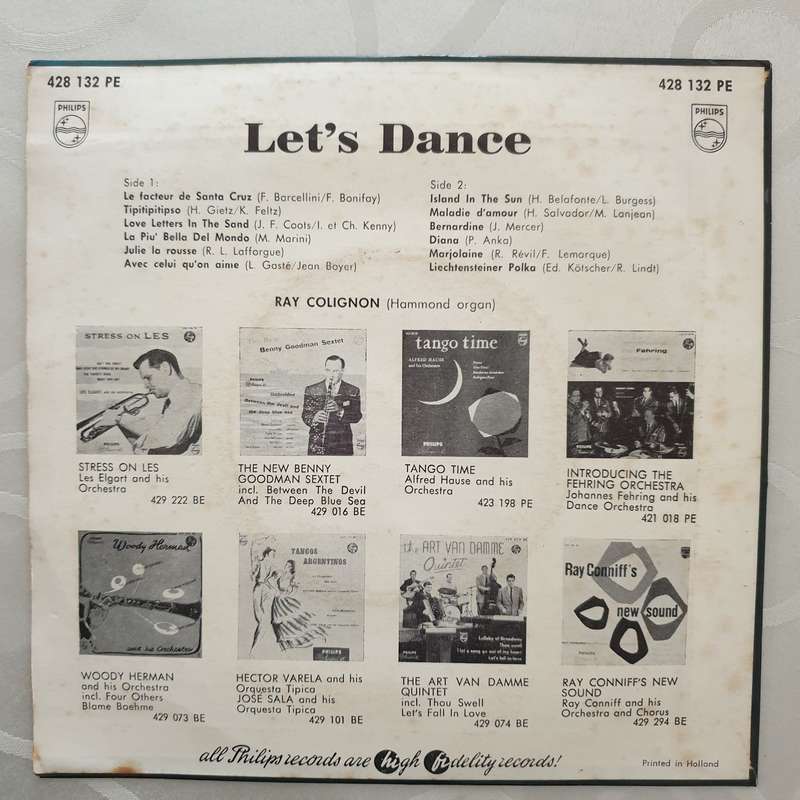 Ray Colignon  Let's Dance - Vinyl 7" Record - Opened  - Very-Good Quality (VG)