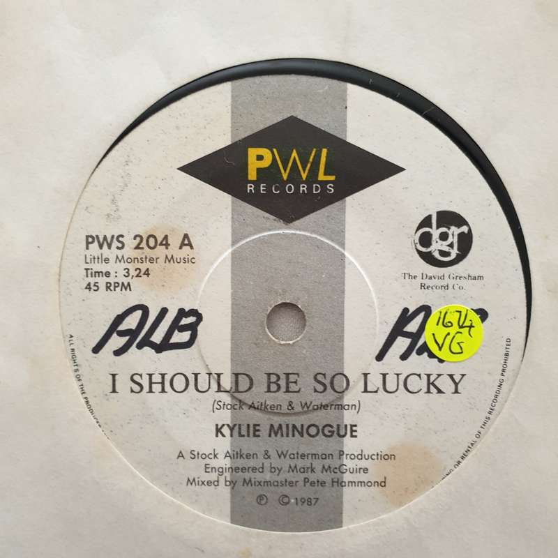 Kylie Minogue  I Should Be So Lucky - Vinyl 7" Record - Opened  - Very-Good Quality (VG)