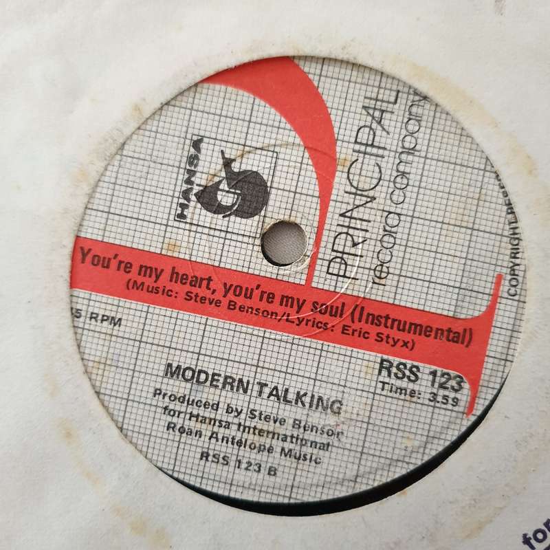 Modern Talking  You're My Heart, You're My Soul - Vinyl 7" Record - Very-Good+ Quality (VG+)