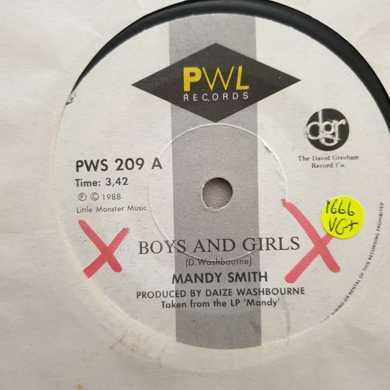 Mandy  Boys And Girls - Vinyl 7" Record - Very-Good+ Quality (VG+)