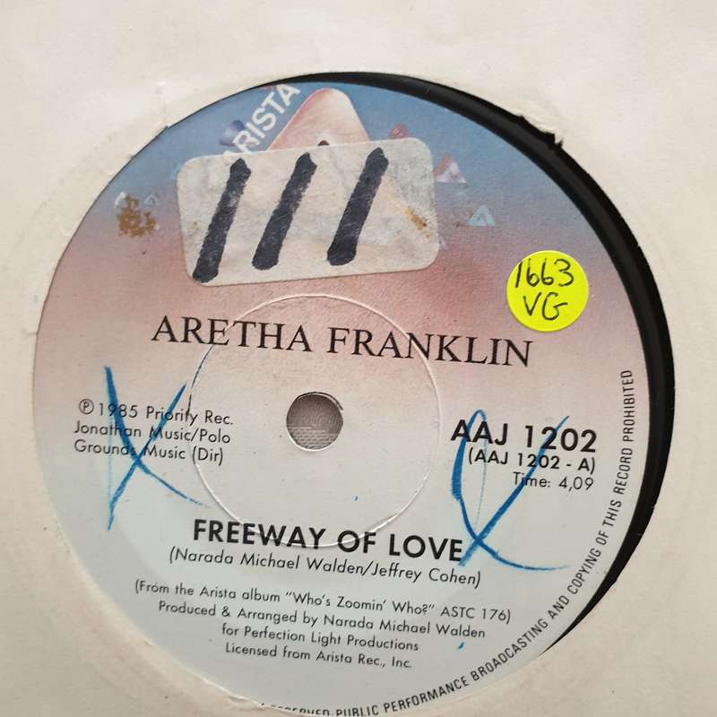 Aretha Franklin  Freeway Of Love - Vinyl 7" Record - Opened  - Very-Good Quality (VG)