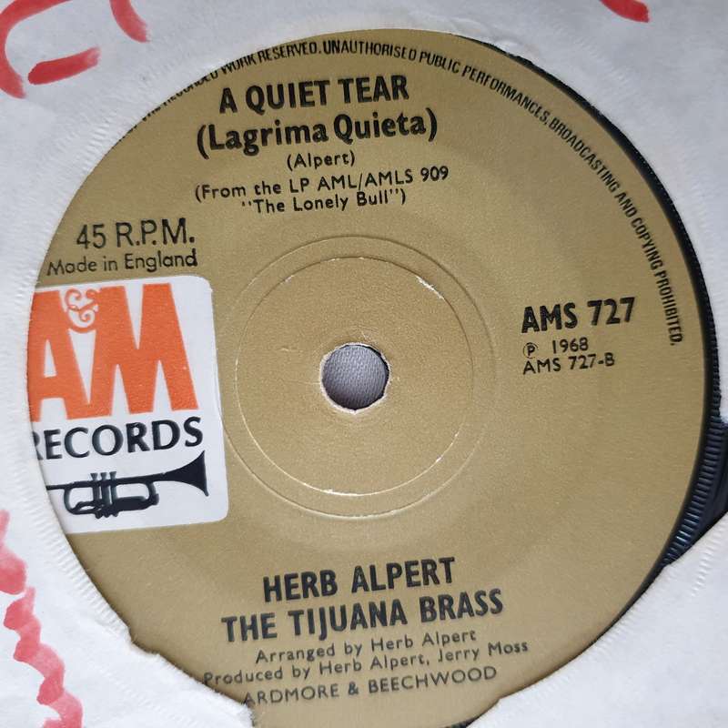 Herb Alpert  This Guy's In Love With You - Vinyl 7" Record - Very-Good+ Quality (VG+)