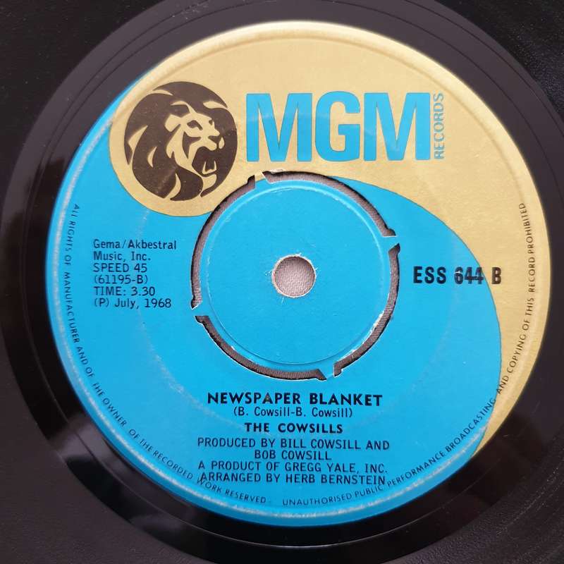 The Cowsills  Indian Lake - Vinyl 7" Record - Opened  - Good+ Quality (G+)