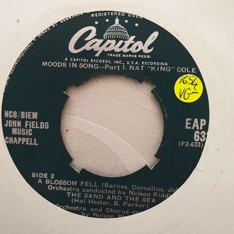 Nat King Cole  Moods In Song - Vinyl 7" Record - Very-Good- Quality (VG-)
