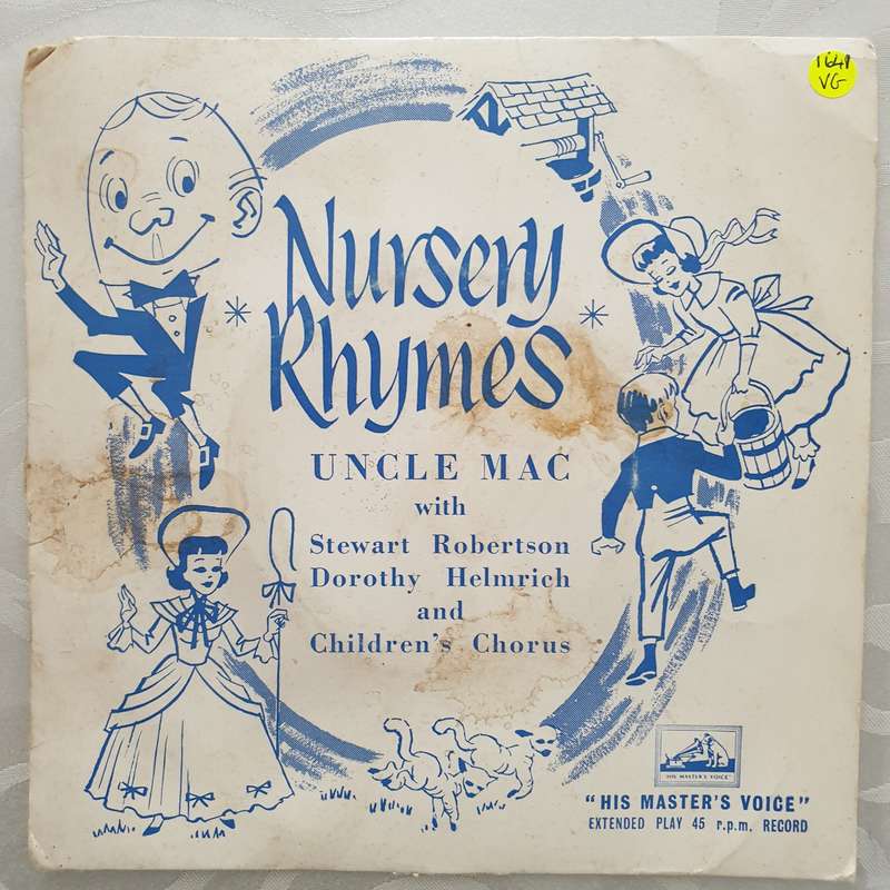 Uncle Mac's Nursery Rhymes - Vinyl 7" Record - Opened  - Very-Good Quality (VG)