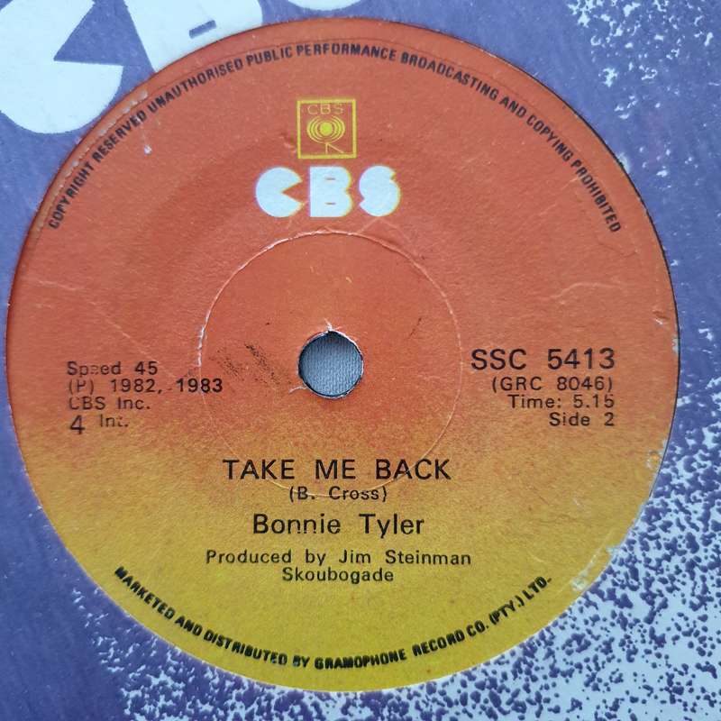 Bonnie Tyler  Total Eclipse Of The Heart - Vinyl 7" Record - Opened  - Very-Good Quality (VG)