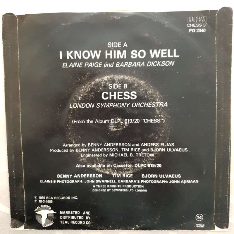Elaine Paige And Barbara Dickson  I Know Him So Well - Vinyl 7" Record - Opened  - Very-Goo...