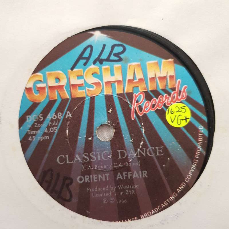 Orient Affair  Classic Dance - Vinyl 7" Record - Very-Good+ Quality (VG+)