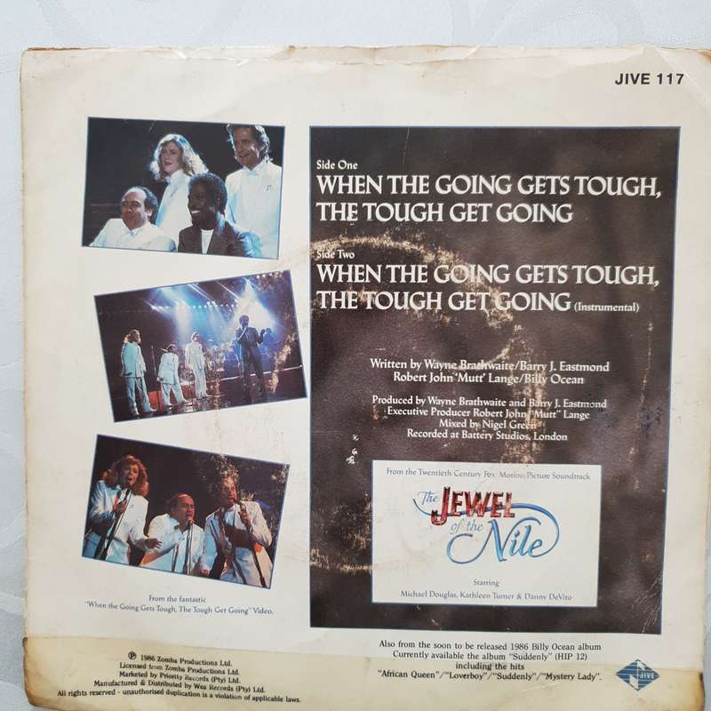 Billy Ocean  When The Going Gets Tough, The Tough Get Going - Vinyl 7" Record - Opened  - V...