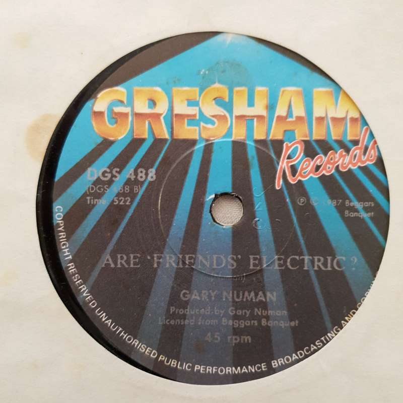 Gary Numan  Cars ('E' Reg Model) - Vinyl 7" Record - Very-Good+ Quality (VG+)