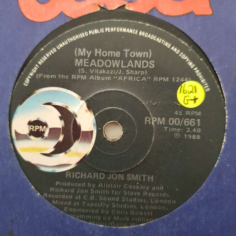 Richard Jon Smith - Meadowlands - Vinyl 7" Record - Opened  - Good+ Quality (G+)