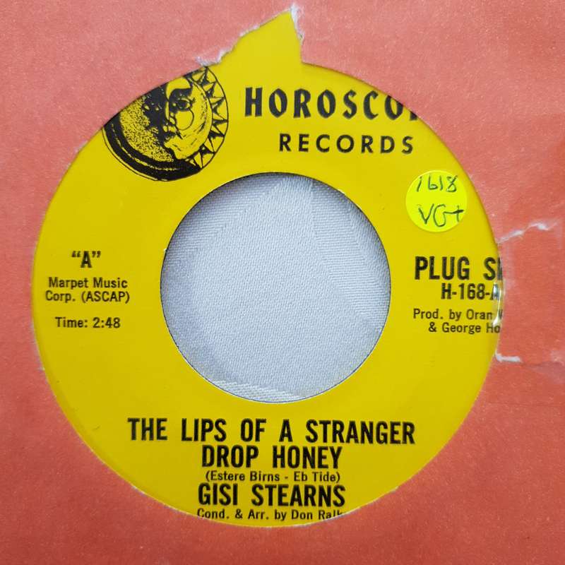 Gisi Stearns - The Lips of a Stranger - Vinyl 7" Record - Very-Good+ Quality (VG+)