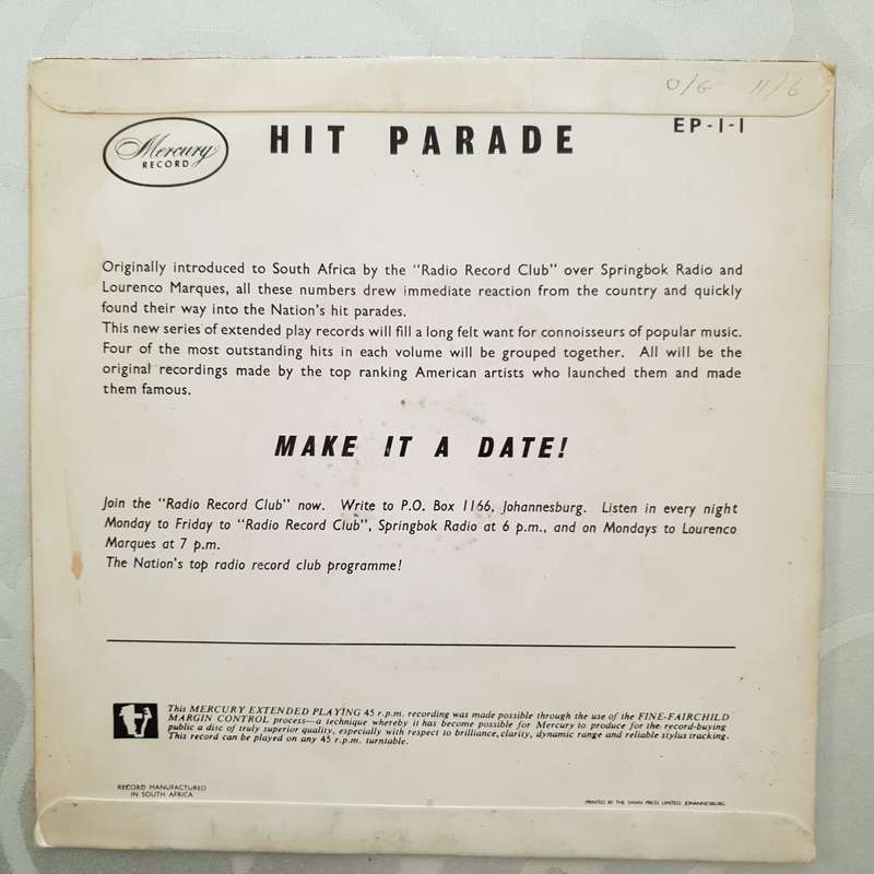 Hit Parade - Vinyl 7" Record - Very-Good+ Quality (VG+)