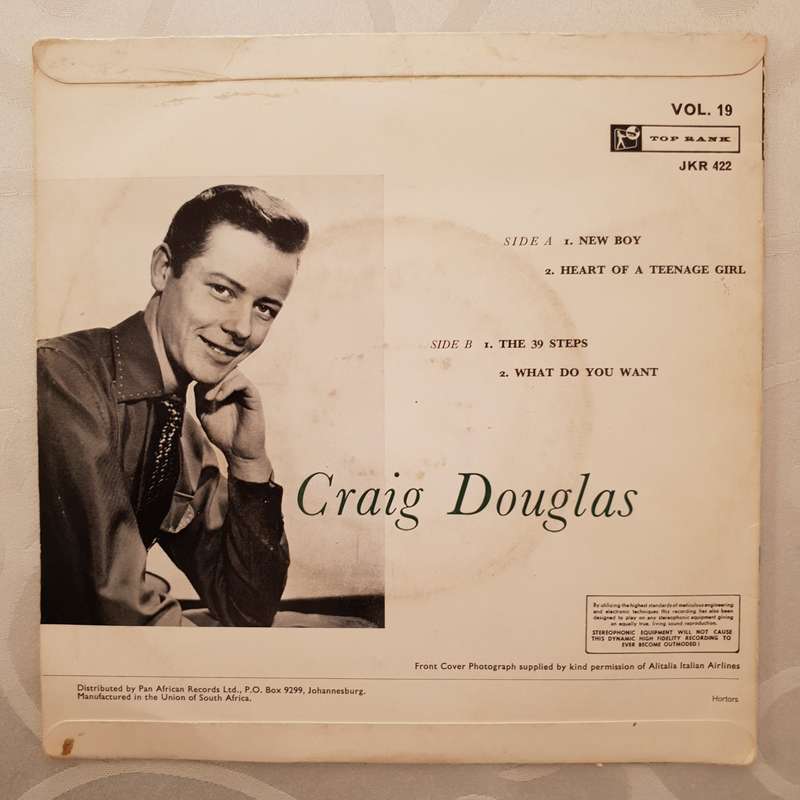 Craig Douglas - Flying High Vol19 - Vinyl 7" Record - Very-Good+ Quality (VG+)