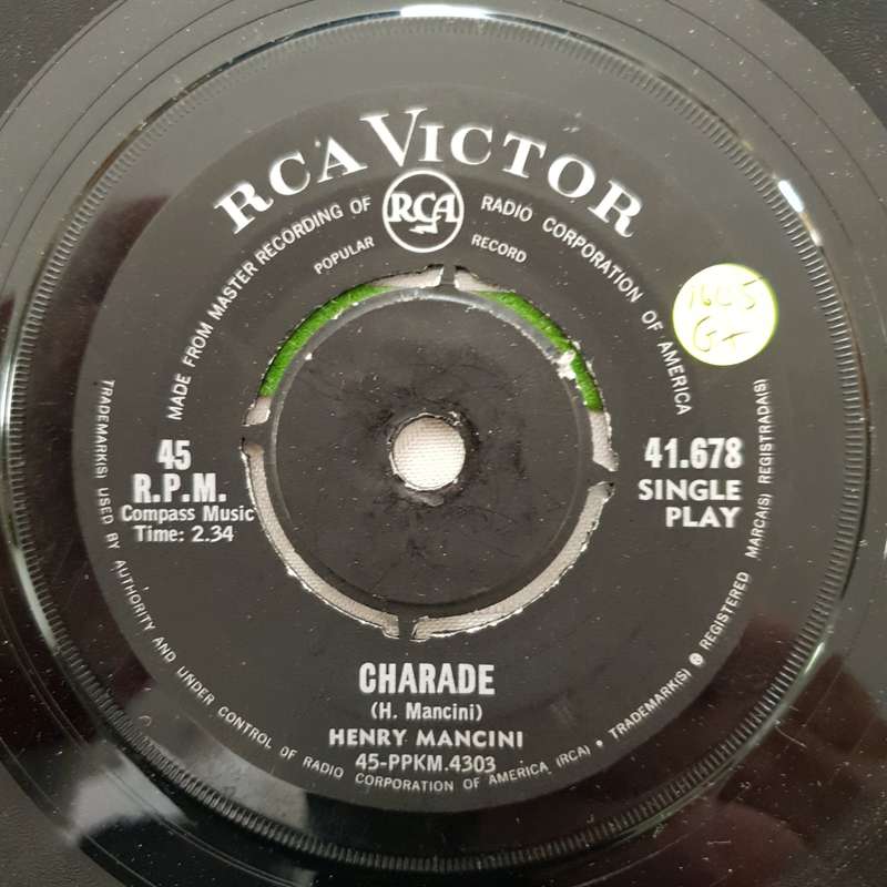 Henry Mancini And His Orch.  Charade - Vinyl 7" Record - Opened  - Good+ Quality (G+)