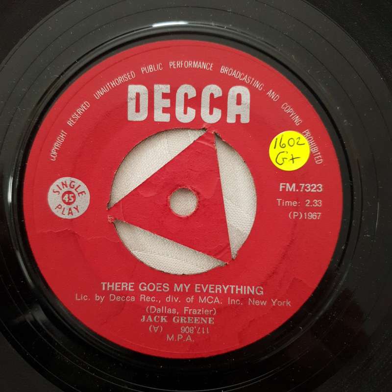 Jack Greene  There Goes My Everything - Vinyl 7" Record - Opened  - Good+ Quality (G+)