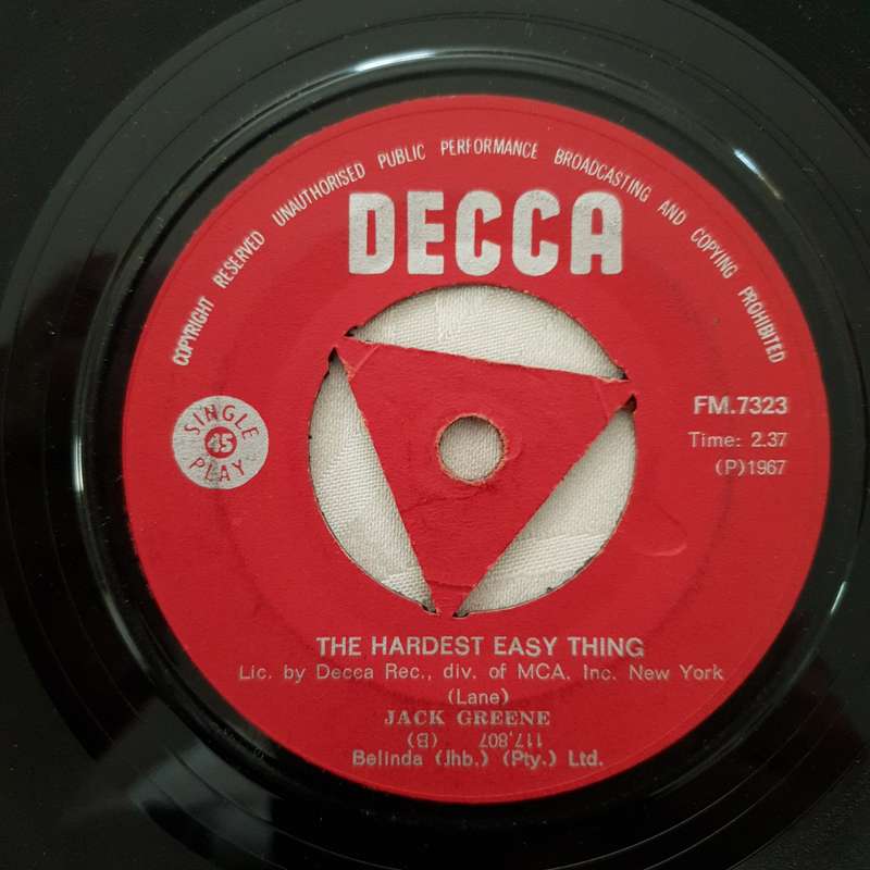 Jack Greene  There Goes My Everything - Vinyl 7" Record - Opened  - Good+ Quality (G+)