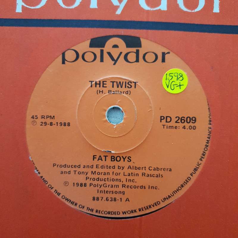 Fat Boys  The Twist - Vinyl 7" Record - Very-Good+ Quality (VG+)
