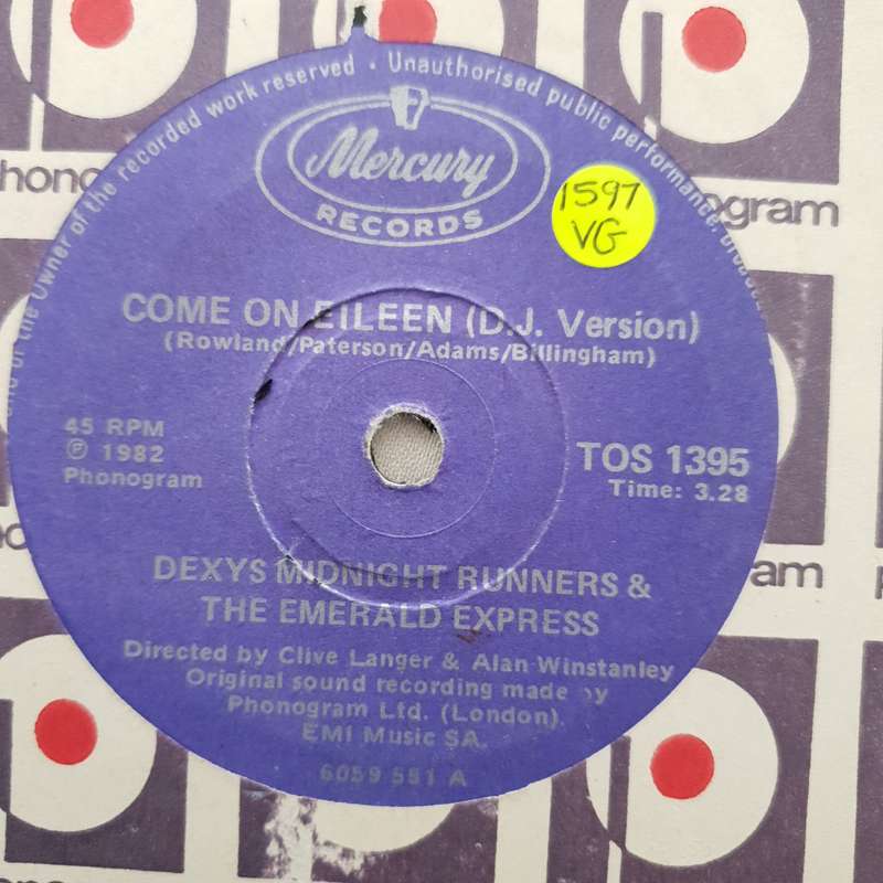 Dexys Midnight Runners & The Emerald Express  Come On Eileen -Vinyl 7" Record - Opened  - V...