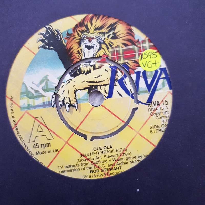 Rod Stewart  Ole Ola - Vinyl 7" Record - Very-Good+ Quality (VG+)