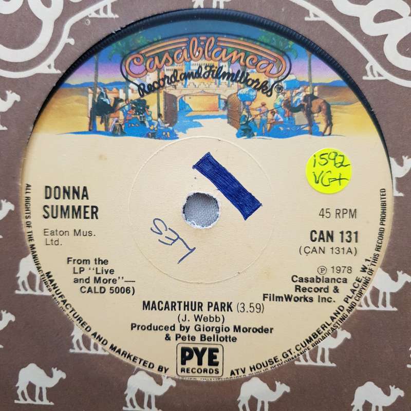 Donna Summer  MacArthur Park - Vinyl 7" Record  (VG)