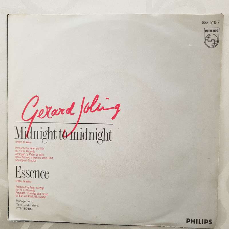 Gerard Joling  Midnight To Midnight - Vinyl 7" Record - Very-Good+ Quality (VG+)