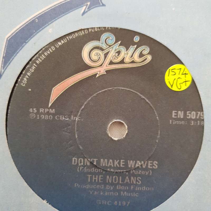 The Nolans  Don't Make Waves - Vinyl 7" Record - Very-Good+ Quality (VG+)
