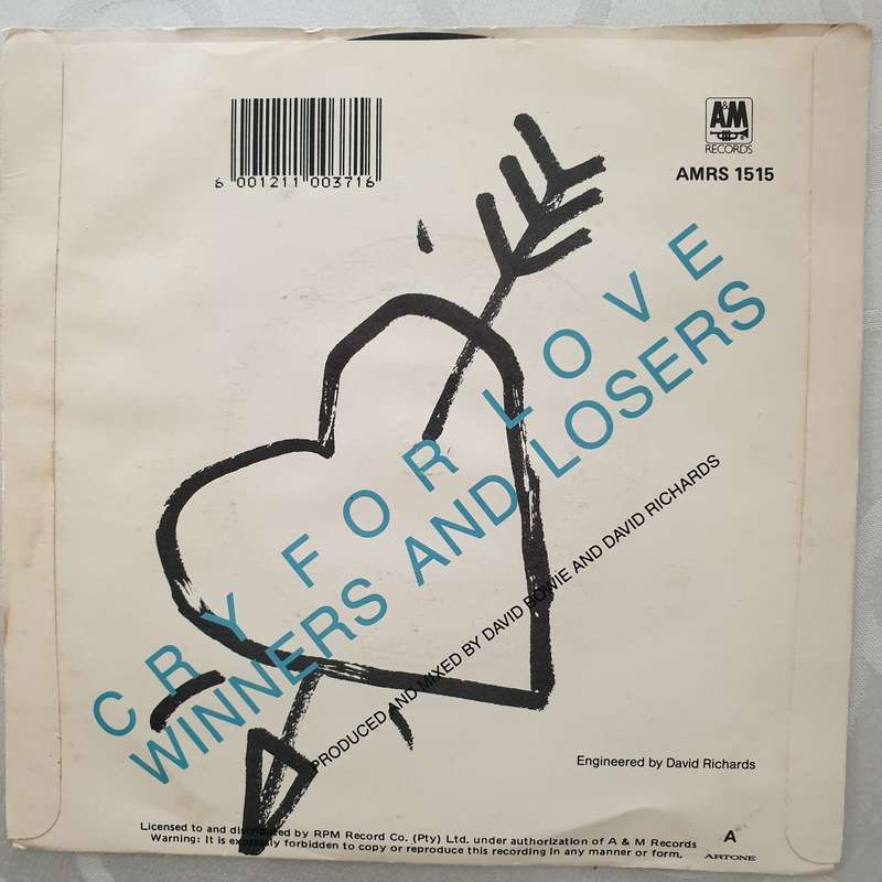 Iggy Pop  Cry For Love - Vinyl 7" Record - Very-Good+ Quality (VG+)