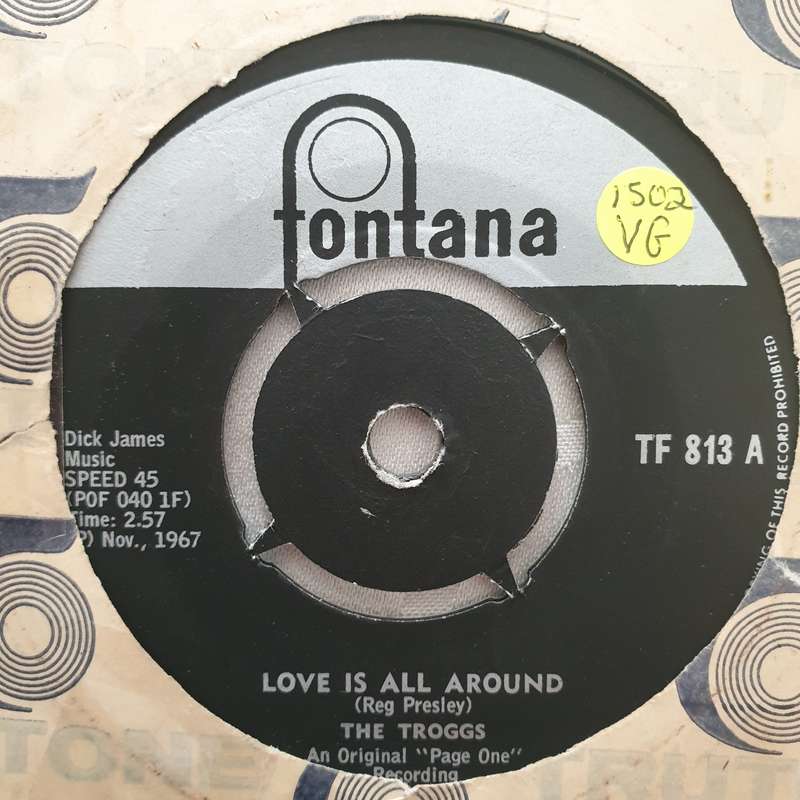 The Troggs  Love Is All Around - Vinyl 7" Record - Opened  - Very-Good Quality (VG)