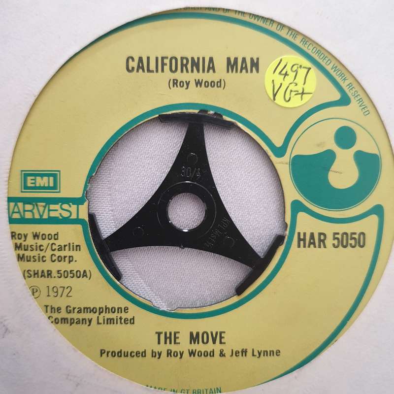 The Move  California Man - Vinyl 7" Record - Very-Good+ Quality (VG+)
