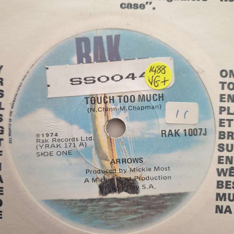 Arrows - Truth Too Much - Vinyl 7" Record - Very-Good+ Quality (VG+)