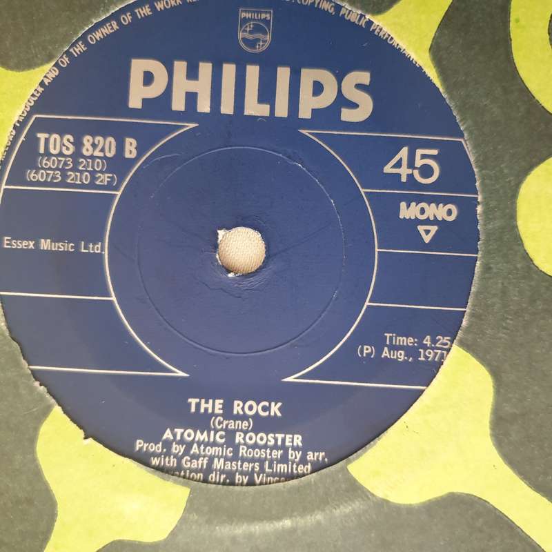 Atomic Rooster  Devil's Answer / The Rock - Vinyl 7" Record - Very-Good+ Quality (VG+)