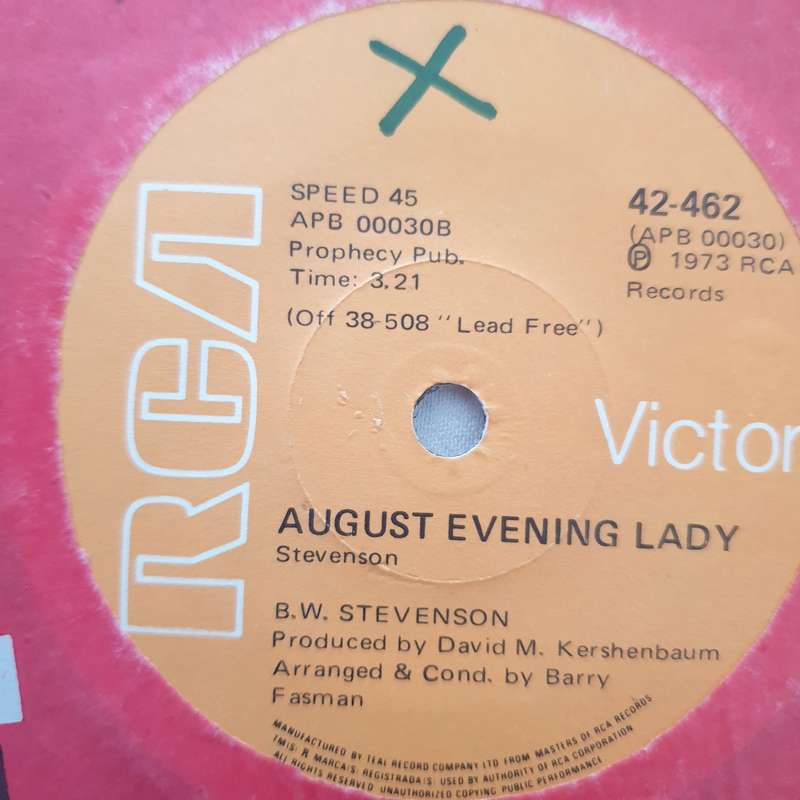 B.W. Stevenson  My Maria - Vinyl 7" Record - Very-Good+ Quality (VG+)