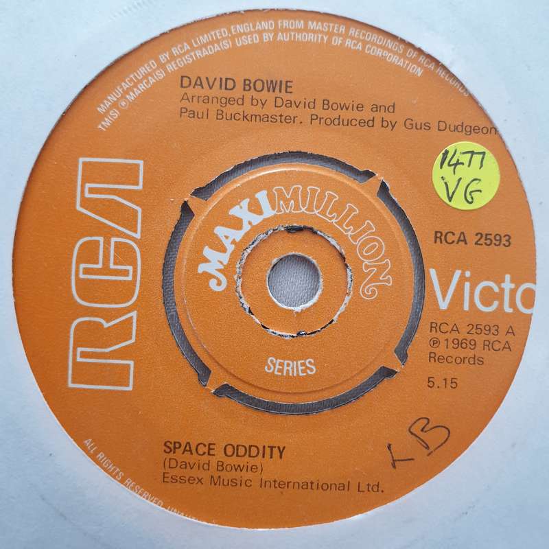 David Bowie  Space Oddity - Vinyl 7" Record - Opened  - Very-Good Quality (VG)