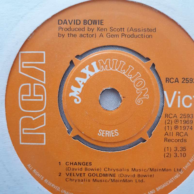 David Bowie  Space Oddity - Vinyl 7" Record - Opened  - Very-Good Quality (VG)