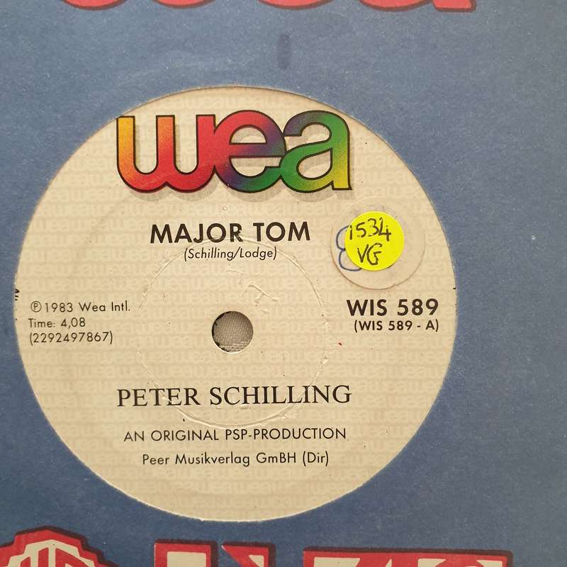 Peter Schilling  Major Tom - Vinyl 7" Record - Opened  - Very-Good Quality (VG)